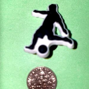 (10 for $15) Messi Playing Silhouette Football ⚽️ Soccer Crocs Shoe Charms